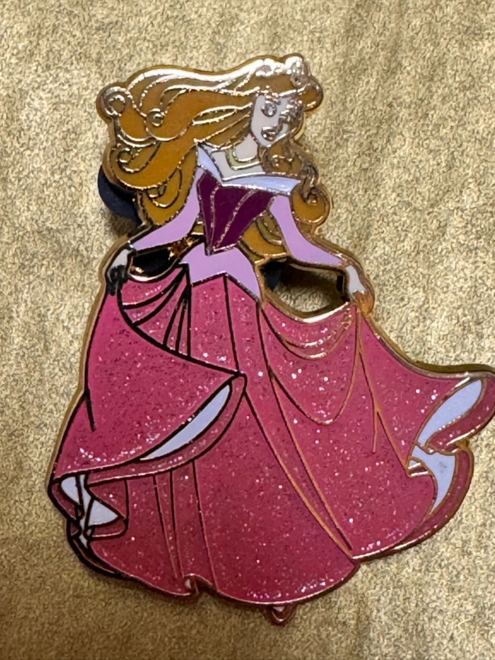 Sleeping Beauty Glitter Gown Trading Pin Glitter Disney